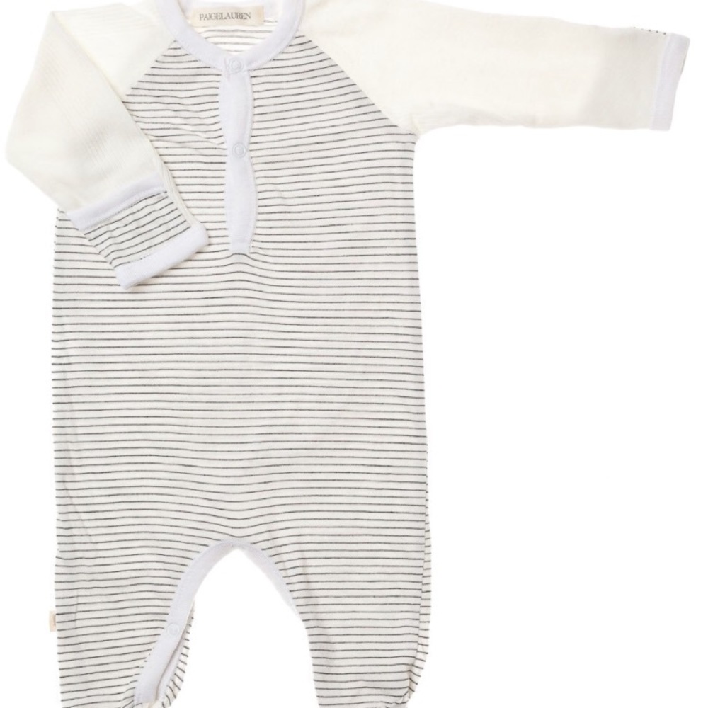 Paige Lauren sleeper white and gray
